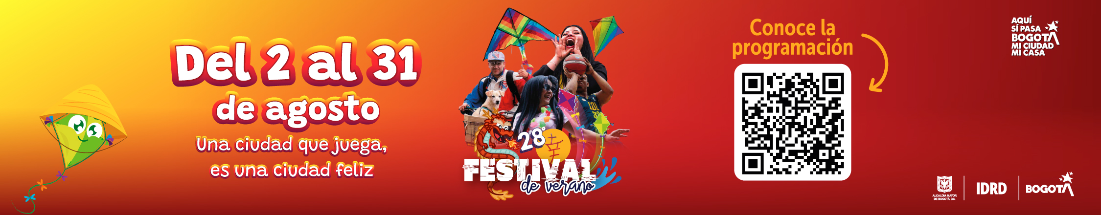 Una ciudad que juega, es una ciudad feliz, conoce la programaciòn del festival de verano