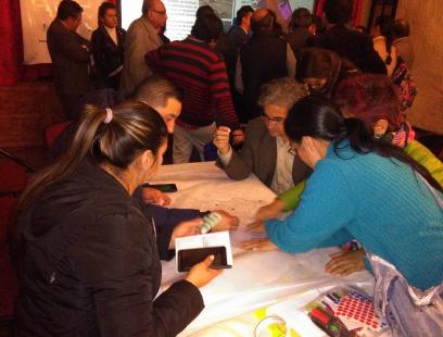 Mesas de trabajo ciudadanía en la Socialización POT Localidad de Fontibón