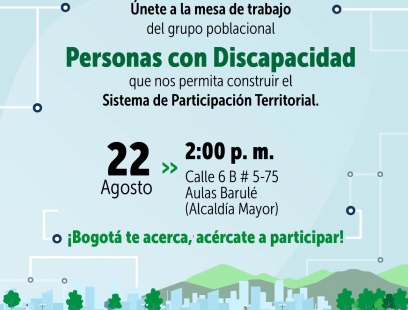 Sistema de Participación Territorial  - Grupo Poblacional Personas con discapacidad