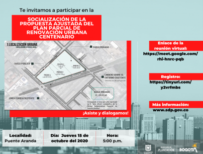 Pieza comunicativa Plan Parcial Centenario