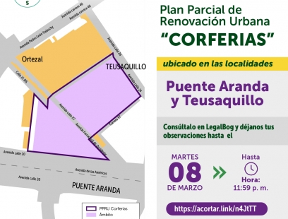 Plano Plan Parcial de Renovación Urbana Corferias