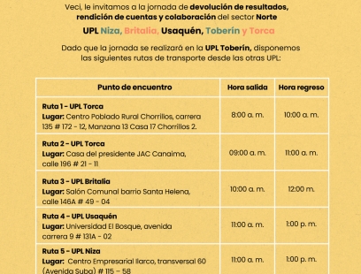 Jornada de devolución Unidades de Planeamiento Local Sector Norte