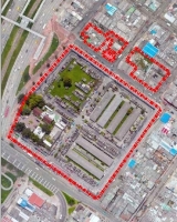 Imagen aérea satelital, con el polígono de intervención del Plan de Regularización y Manejo 