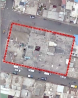 Imagen aérea satelital, con el polígono de intervención del Plan de Regularización y Manejo 
