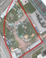 Imagen aérea satelital, con el polígono de intervención del Plan de Implantación.