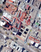 Imagen aérea satelital, con el polígono de intervención del Plan de Regularización y Manejo 