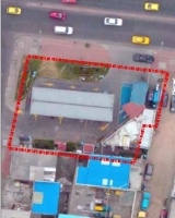 Imagen aérea satelital, con el polígono de intervención del Plan de Implantación.
