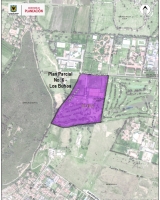 Imagen satelital que contiene la delimitación y localización del PPD "Los Búhos"