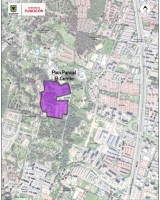 Imagen satelital que contiene la delimitación y localización del PPD "El Cerrito"