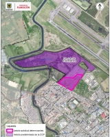 Imagen satelital que contiene la delimitación y localización del PPD "Venecia" (Predelimitado “El Escritorio 2”)