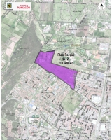 Imagen satelital que contiene la delimitación y localización del PPD "El Carmen"