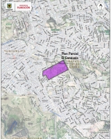Imagen satelital que contiene la delimitación y localización del PPD "El Consuelo"