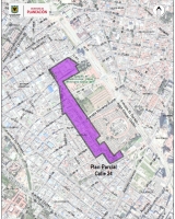 Imagen satelital donde se encuentra la delimitación del PPRU Calle 24