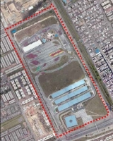 Imagen aérea satelital, con el polígono de intervención del Plan de Implantación.