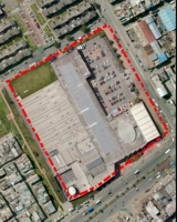 Imagen aérea satelital, con el polígono de intervención del Plan de Implantación.