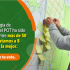 Ciudadano colocando post it sobre mapa de Bogotá