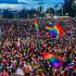 Comunidad LGBTI reunida en el parque Simón Bolivar
