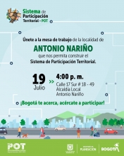 Sistema de Participación Territorial  - Localidad Antonio Nariño