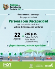 Sistema de Participación Territorial  - Grupo Poblacional Personas con discapacidad