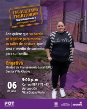 Mujer desea que su barrio se legalice
