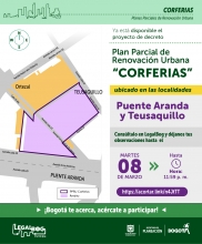 Plano Plan Parcial de Renovación Urbana Corferias