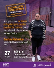 Mujer desea que su barrio se legalice
