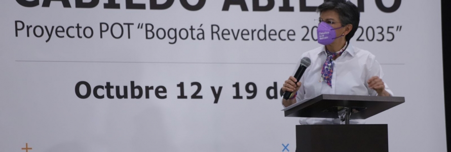 Alcaldesa de Bogotá, Claudia López, en el Cabildo abierto POT, Palacio de los Deportes