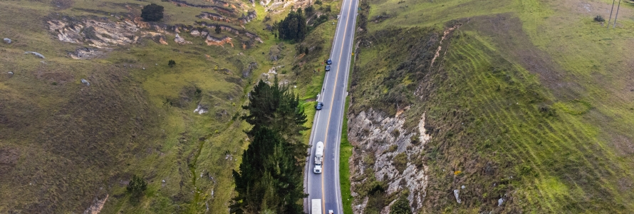 Panorámica carretera que comunica a Mosquera con soacha