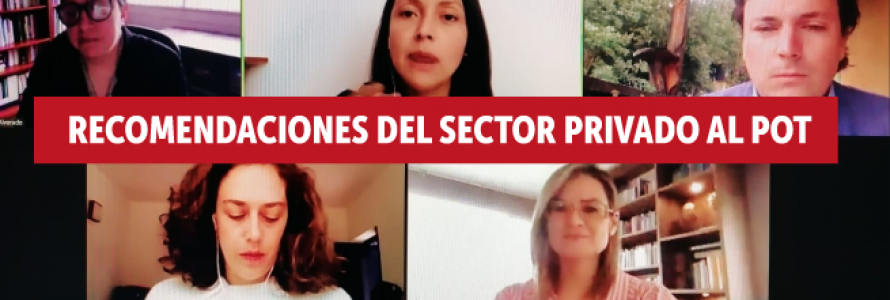 Sesión zoom con las recomendaciones a la administración para la formulación del POT