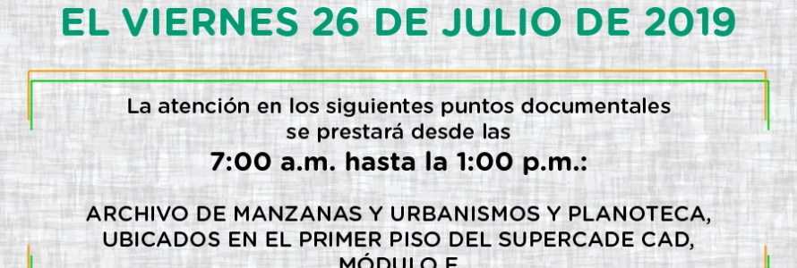 Viernes 26 de julio: novedades en la atención en puntos de servicios documentales
