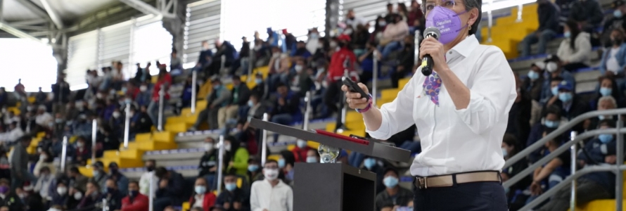 Alcaldesa de Bogotá, Claudia Lópes en el Cabildo abierto POT, Palacio de los Deportes