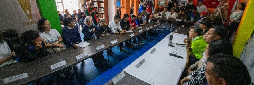 Alcaldesa Claudia López, e integrantes de su equipo de gobierno