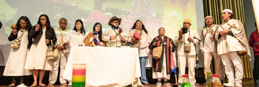 Miembros de comunidades indígenas de Bogotá